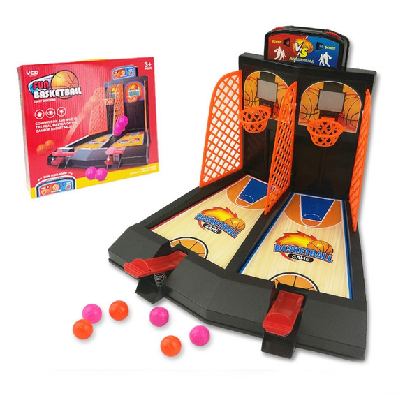 2 PCS Double Battle Basketball Toys Children Finger Catapult Basketball Court Desktop Shooting Parent-Child Game