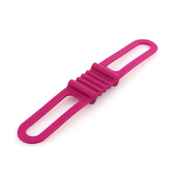 10 PCS High Elastic Silicone Straps Bicycle Fixed Strap Car Light Beam, Size: One Size(Rose Red)