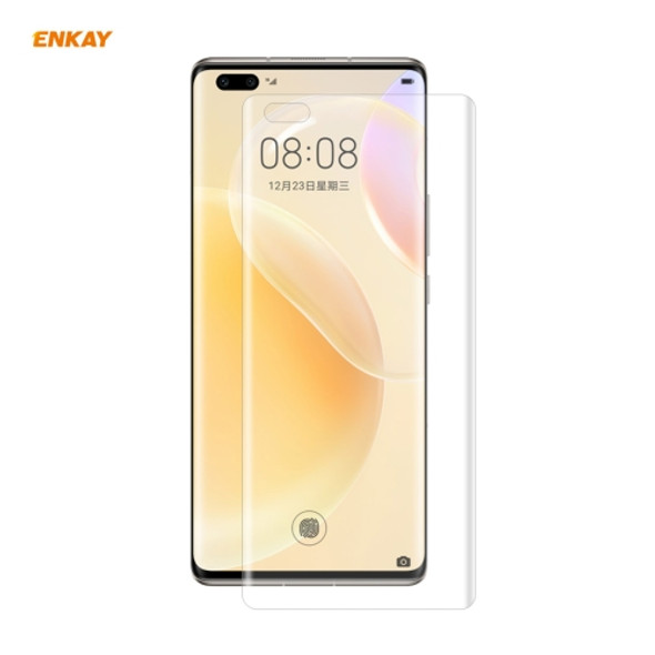 For Huawei Nova 8 Pro ENKAY Hat-Prince 3D Full Screen PET Curved Hot Bending HD Screen Protector Soft Film Support Fingerprint Unlock