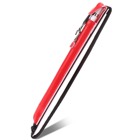 PU Leather Waterproof Hook Pen Cap Anti-lost Apple Pencil Stylus Protective Cover for iPad Pro 12.9 inch / Pro 11 inch ?2018? / Pro 10.5 inch / 9.7 inch / 7.9 inch, with Silicone Pen Tip(Red)