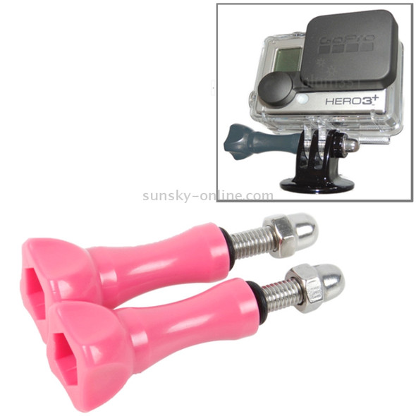 2 PCS TMC HR171 Plastic 5.5cm Thumb Screw for GoPro HERO4 /3+ /3 /2 Cameras(Pink)