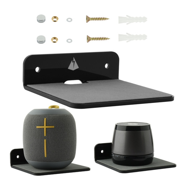 Bluetooth Speaker Wall Storage Bracket Bedside Speaker Phone Charging Bracket(Black)