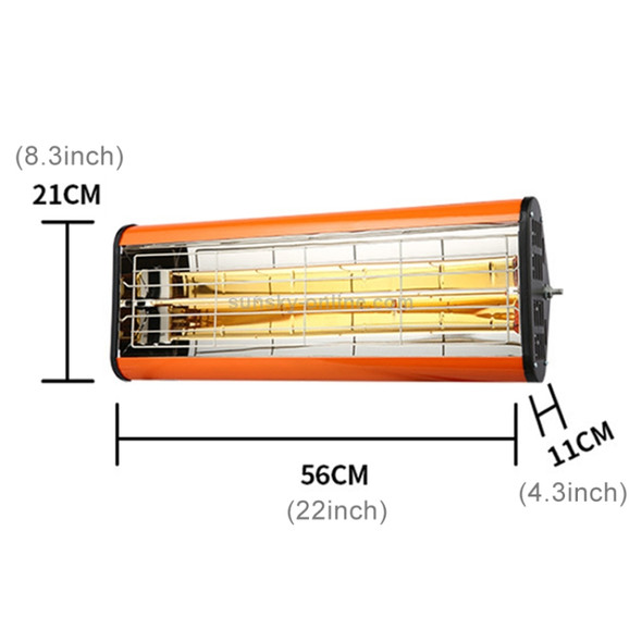 220V 1050W Heat Light Infrared Dryer Spray Paint Heating Curing Lamp Baking Booth Heater