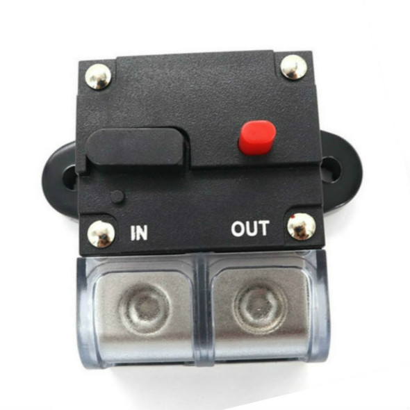80A Auto Circuit Breaker Car Audio Fuse Holder Power Insurance Automatic Switch(Black)