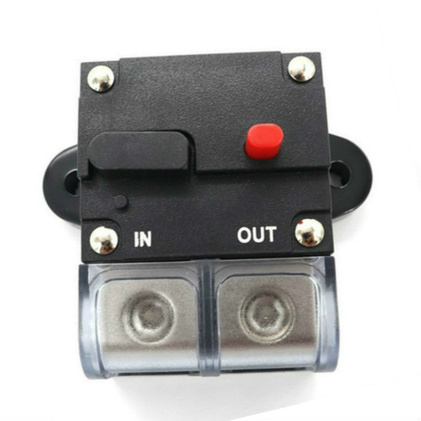 60A Auto Circuit Breaker Car Audio Fuse Holder Power Insurance Automatic Switch(Black)