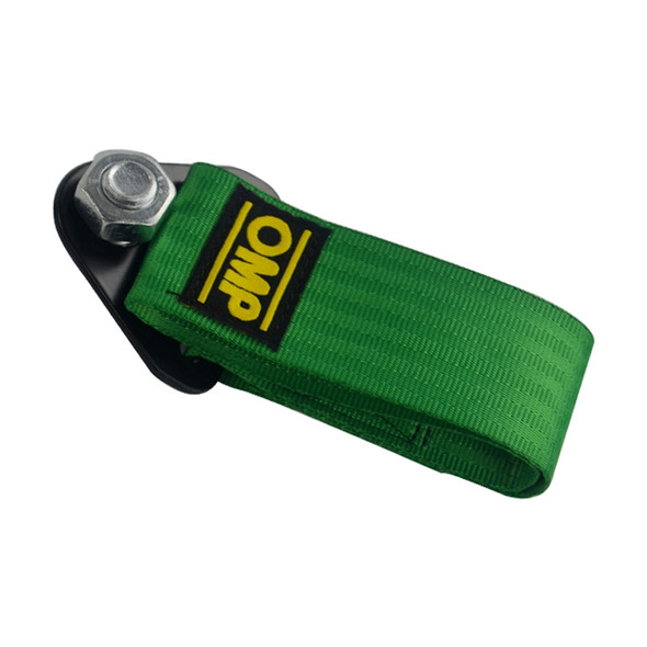 High Strength Nylon Tow Ropes Racing Car Universal Tow Eye Strap Tow Strap(Green)