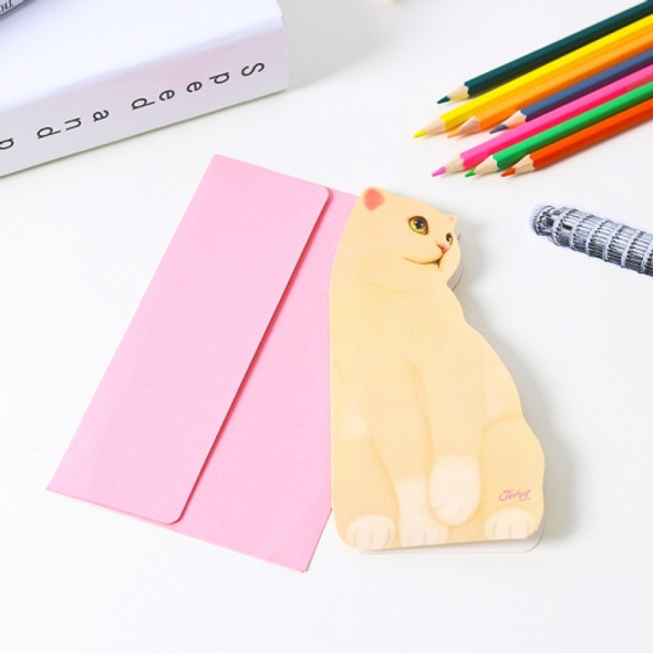 20 PCS Cute Animal Mini Card Birthday/Thank You Card(Yellow Cat)