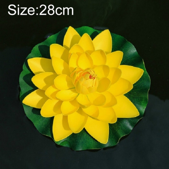 Simulation Floating Lotus Pool Water Tank Decoration, Specification:Large Yellow