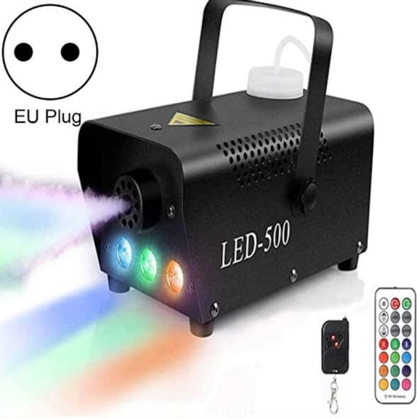 ZQ-B317 500W LED Full Color Remote Control Fog Machine Color Smoke Generator Stage Lighting Bar Lighting, Specification: EU Plug
