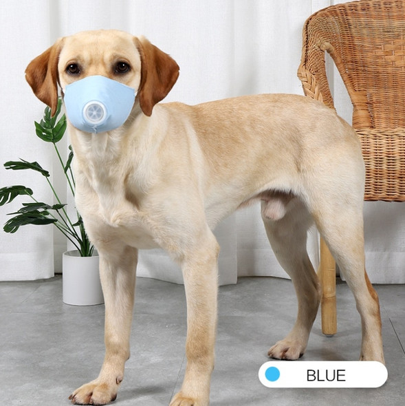 3 PCS Dog Dust And Haze Respirator Mask Pet Protective Mouth Cover, Specification:S(Light Blue)