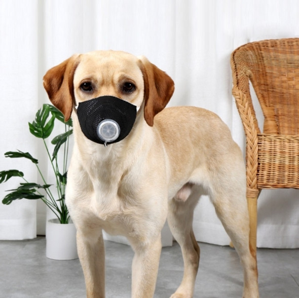 3 PCS Dog Dust And Haze Respirator Mask Pet Protective Mouth Cover, Specification:S(Black)