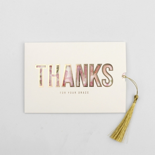 10 PCS Holiday Blessing Thank You Greeting Card Watercolor Flowers Text Card(Thanks)