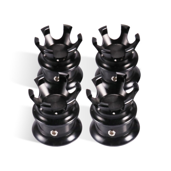 4 PCS / Set Motorcycle Modified Crown Engine Screw Decorative Cover For Harley 750 / 883 / 1200 / 72 / X48(Black)