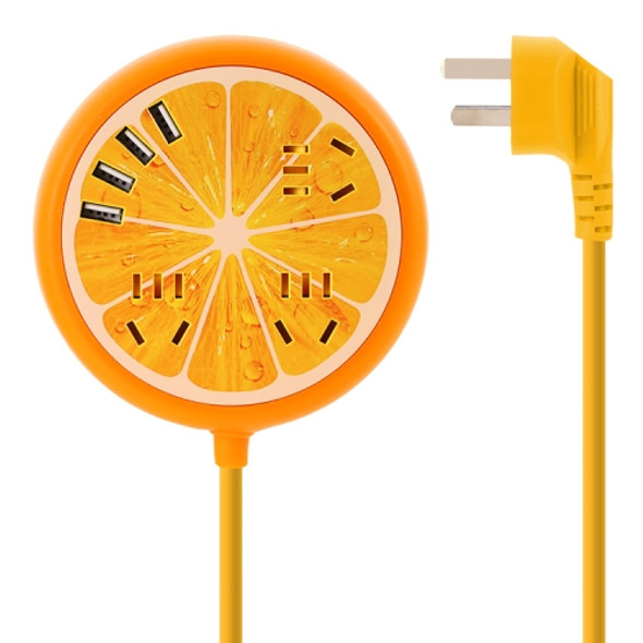 REMAX RU-S5 4 x USB Ports Multi-function Travel Home Office Socket, CN Plug, Length: 1.6m (Orange)