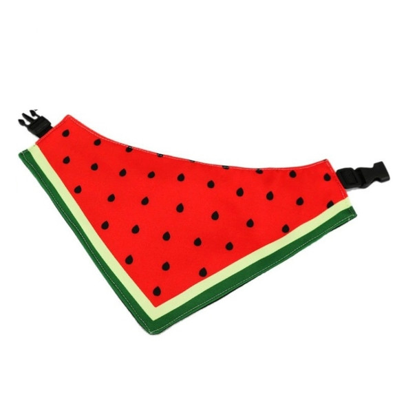Watermelon Pattern Dog Scarf Three-layer Thick Waterproof Saliva Towel, Size: S
