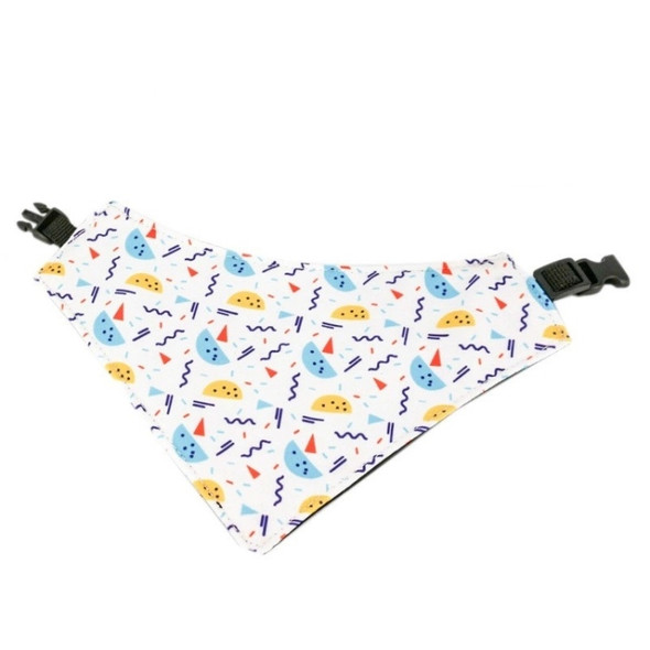 Pac-Man Pattern Pet Scarf Three-layer Thick Waterproof Saliva Towel, Size: L