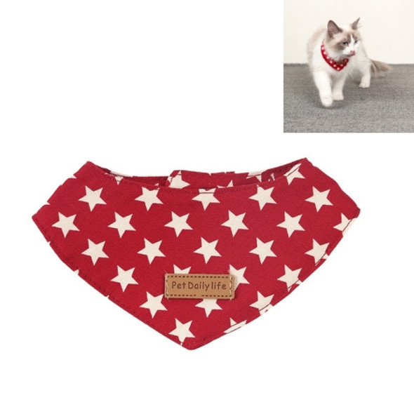 2 PCS Pet Triangle Bandage Dog Mouth Single Layer Saliva Towel Small Dog Accessories, Size: S 14-19cm(Red)