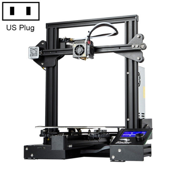 CREALITY Ender-3 Pro Simple Leveling Magnetic Removable Platform Sticker DIY 3D Printer, Print Size : 22 x 22 x 25cm, US Plug