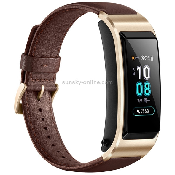 Huawei TalkBand B5 Bluetooth 4.2 Headset Fitness Tracking Business Smart Bracelet for Android / iOS, 1.13 inch Touch AMOLED 2.5D Screen, Support Fitness Tracker / Pedometer / Sleep Monitor (Brown)