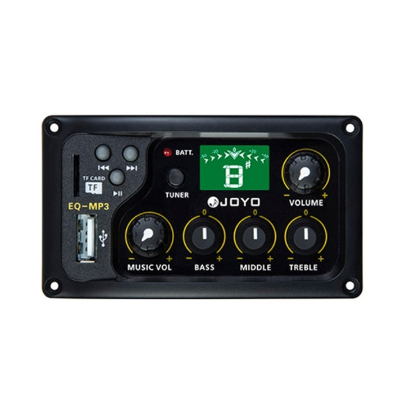 JOYO EQ-MP3 3 Bands EQ Acoutsic Guitar Equalizer Independent Music Volume Control With Guitarra Tuner and TF Card Slot