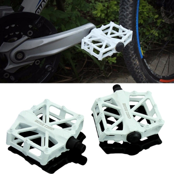 BaseCamp BC-671 Aluminum Alloy Pedal Non-slip Comfortable Bicycle Pedal (White)