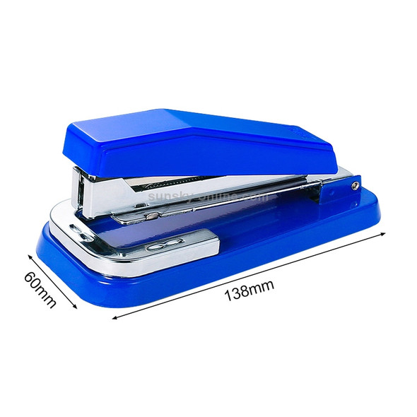 2 PCS Deli 0414 Stapler Portable Rotatable Stapler 0012 Staple Nail(Blue)