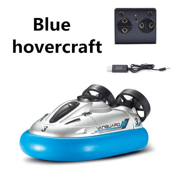 Children Mini 2.4G Wireless Electric Four-Way Hovercraft Model Boy Remote Control Hovercraft Water Toy(Blue )