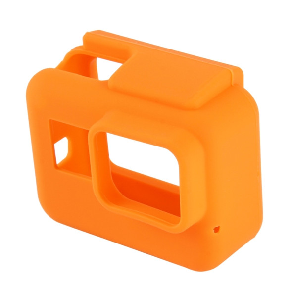 PULUZ Shock-proof Silicone Protective Case with Lens Cover for GoPro HERO(2018) /7 Black /6 /5 with Frame(Orange)