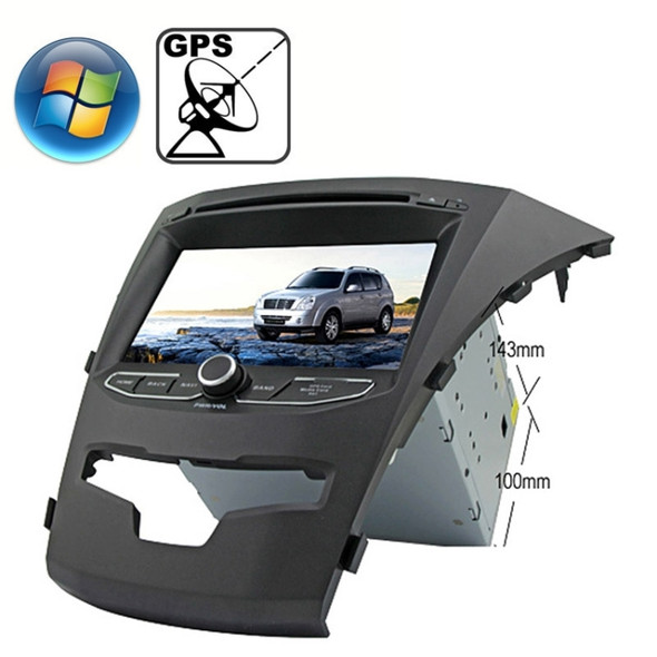 Rungrace 7.0 inch Windows CE 6.0 TFT Screen In-Dash Car DVD Player for Ssangyong Korando with Bluetooth / GPS / RDS
