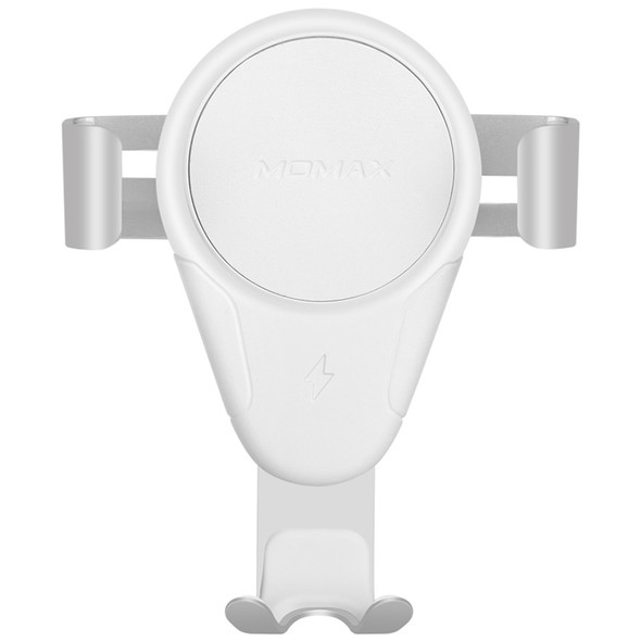 Momax Car Air Outlet Gravity Bracket Qi Standard Wireless Charger (White)