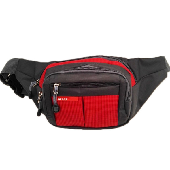 Fashion Multi-function Men Outdoor Sports Running Adjustable Breathable Waist Bag (Red)