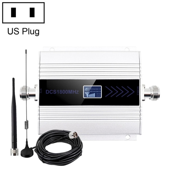 DCS-LTE 4G Phone Signal Repeater Booster, US Plug(Silver)