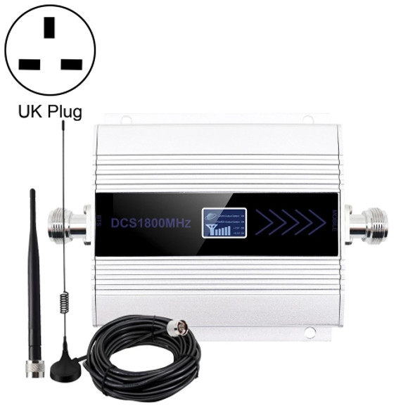 DCS-LTE 4G Phone Signal Repeater Booster, UK Plug(Silver)