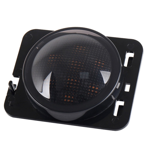 8W DC 12V Car SUV Refit LDE Wheel Eyebrow Turn Signal for Jeep Wrangler JK 07-17, Specification: Smoke Black Without Aperture