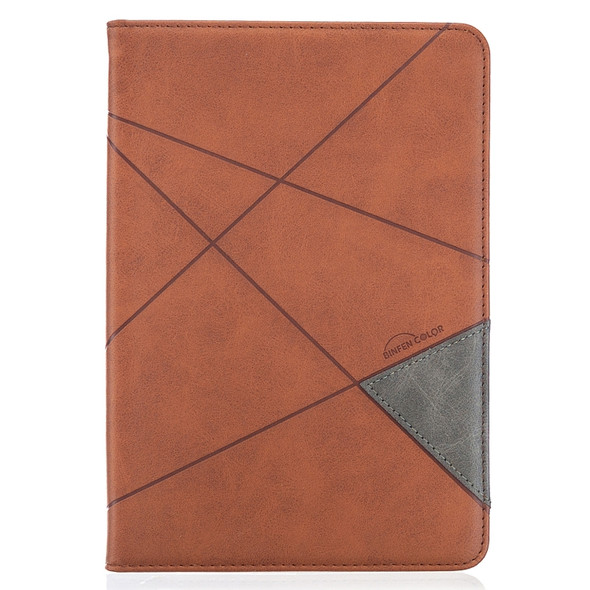 For Amazon Kindle Fire HD8 (2020) Rhombus Texture Horizontal Flip Magnetic Leather Case with Holder & Card Slots(Brown)