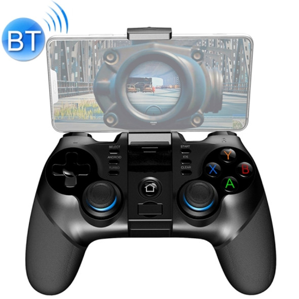 ipega PG-9156 2.4GHz + Bluetooth 4.0 Mobile Phone Gaming Gamepad with Stretchable Mobile Phone Holder & Turbo Button, Compatible with IOS and Android Systems (Black)