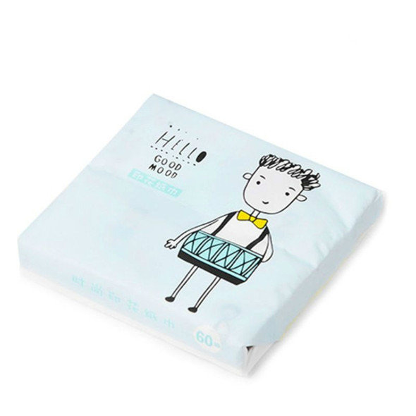 Colorful Cartoon Household Printing Paper Napkin Facial Tissue, Color Random Delivery