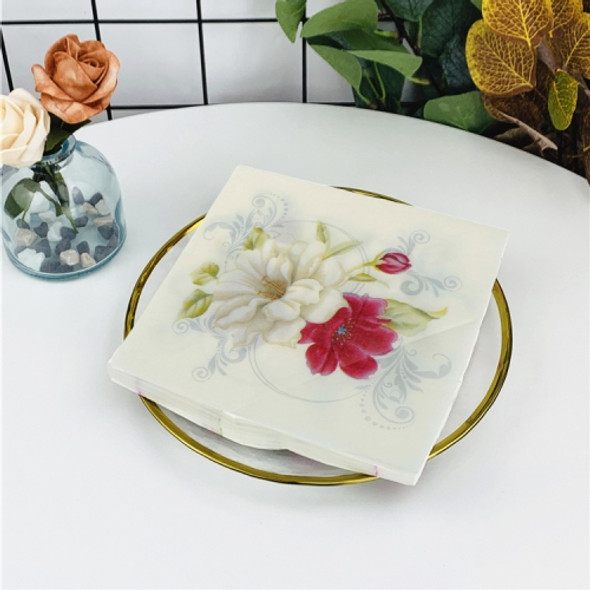 Colorful Printed Lily Flower Wedding Banquet Napkins Placemats