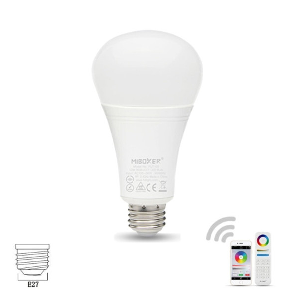 FUT105 12W RGB + CCT LED Bulb Light E27 Indoor Light 2.4G Remote Smart Phone APP Control Bedroom Living Room AC100~240V