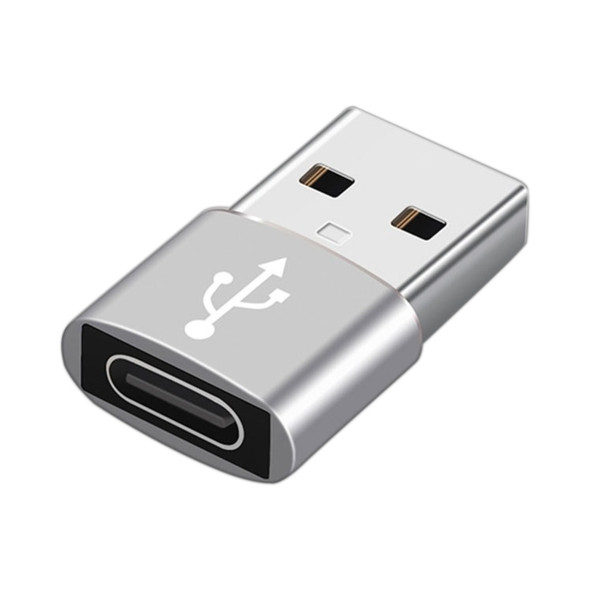 4 PCS USB-C / Type-C Female to USB 3.0 Male Aluminum Alloy Adapter, Support Charging & Transmission Data (Silver)