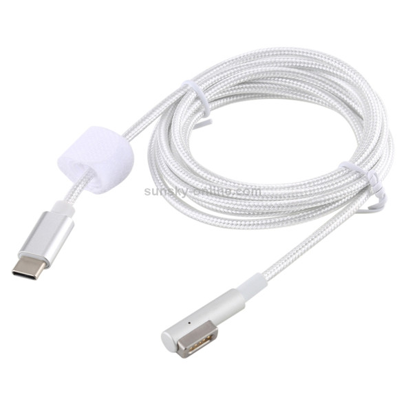 45W / 60W / 65W / 85W 5 Pin MagSafe 1 (L-Shaped) to USB-C / Type-C PD Charging Cable (White)