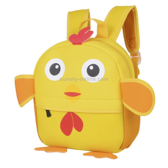 Cute Kid Toddler Schoo Bags Kindergarten Children Schoolbag 3D Cartoon Animal Bag(Chick)
