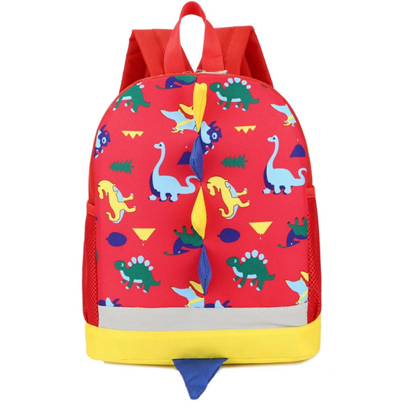 Backpack Cute Cartoon Dinosaur School Bags for Children(Red)