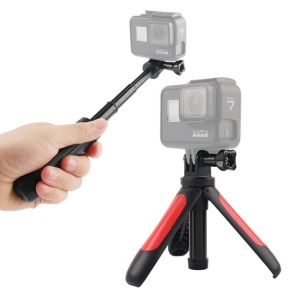GP446 Multifunctional Mini Fixed Tripod for Gopro HERO 1/2/3/3+/4/5 Session/6/7, Xiaoyi and 4K 2 Generation Sports Camera (Red)