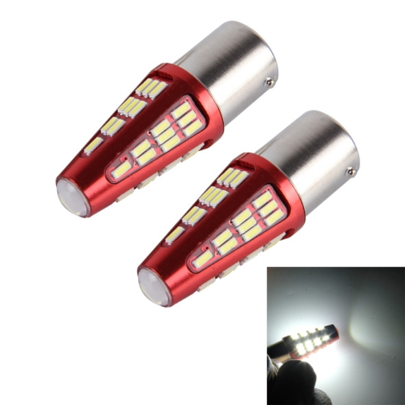 2 PCS 1156/BA15S 10W 800LM 6000K 48 SMD-4014 LEDs Canbus Car Brake Light Lamp, DC 12V(White Light)