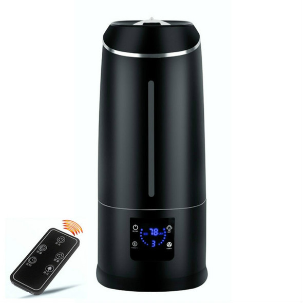 HD-1355 Ultrasonic Humidifier LCD Screen Smart Intelligent Timing Air Purifier with EU Plug, Type:With Remote Control(Black)