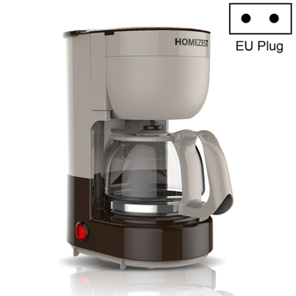 Homezest Household Small Coffee Maker Automatic Mini Drip Coffee Machine, Style:EU Plug(Grey Coffee)