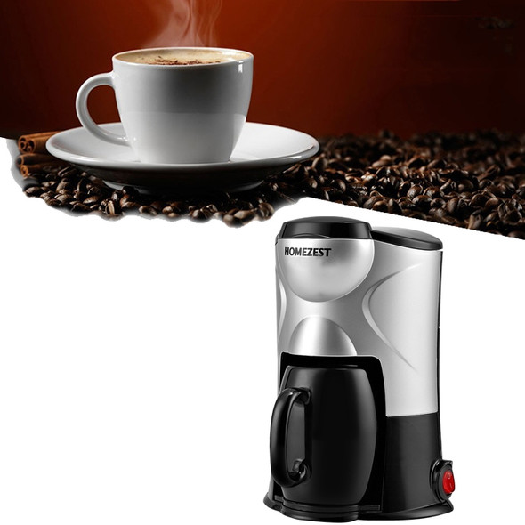 Homezest Household Small Coffee Machine Fully Automatic Portable Mini Single Cup Coffee Maker, Style:UK Plug(Black)