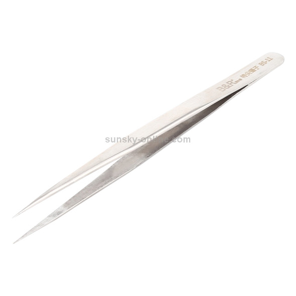 B&R BS-11 Precision High Tenacity Durable Long Tip Straight Tweezers