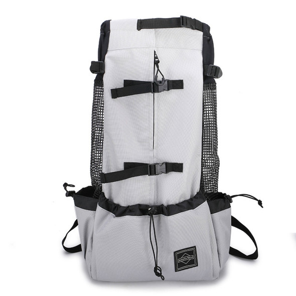 Ventilated And Breathable Washable Pet Portable Backpack, Size: L(Light Grey)